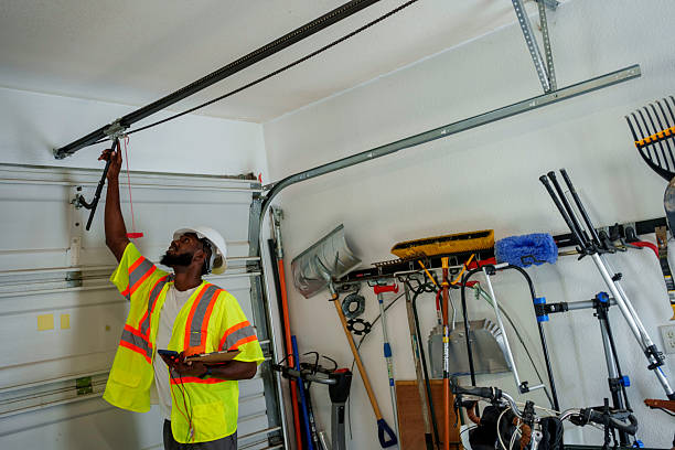Professional Garage Door Roller Replacement technician working in San Augustine, TX